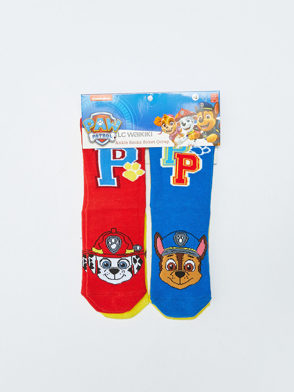 Paw Patrol Patterned Boy Socks 3-pack