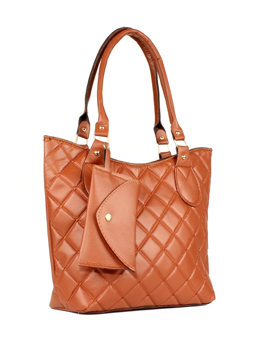 Leather Look Quilted Women's Tote Bag