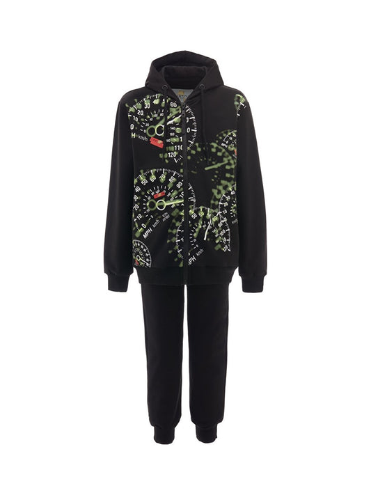 Hooded Long Sleeve Printed Baby Boy Tracksuit Set