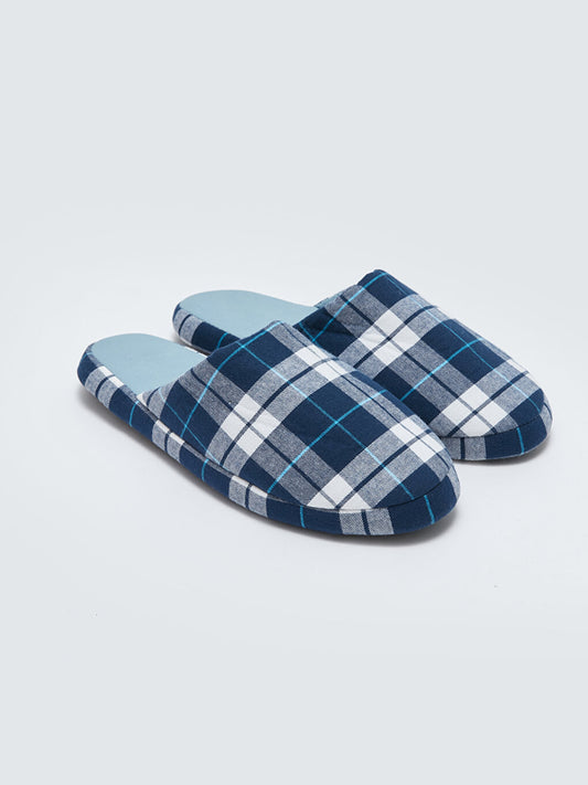 Plaid Patterned Men's House Slippers