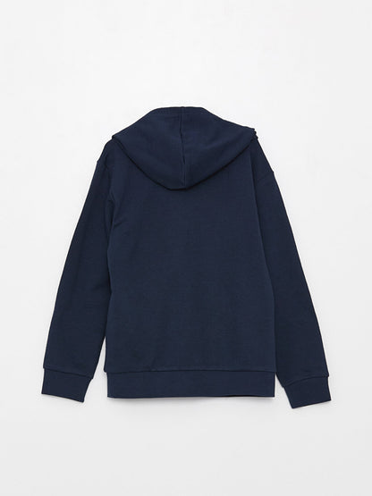 Hooded Basic Long Sleeve Boy's Sweatshirt