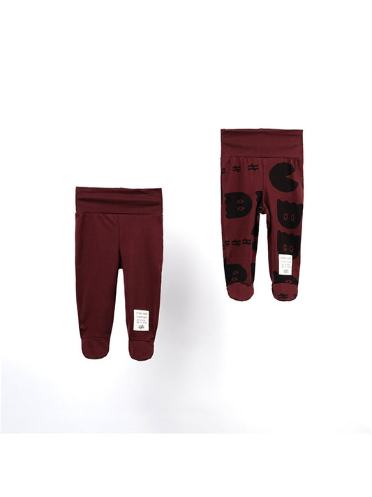 Elastic Waist Cotton Trousers 2-Piece