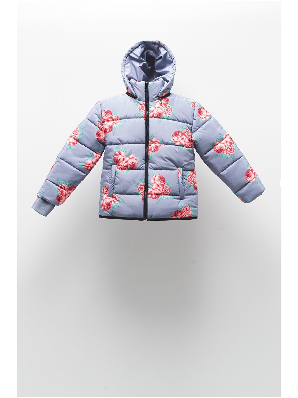 Hooded Long Sleeve Patterned Unisex Baby Coat