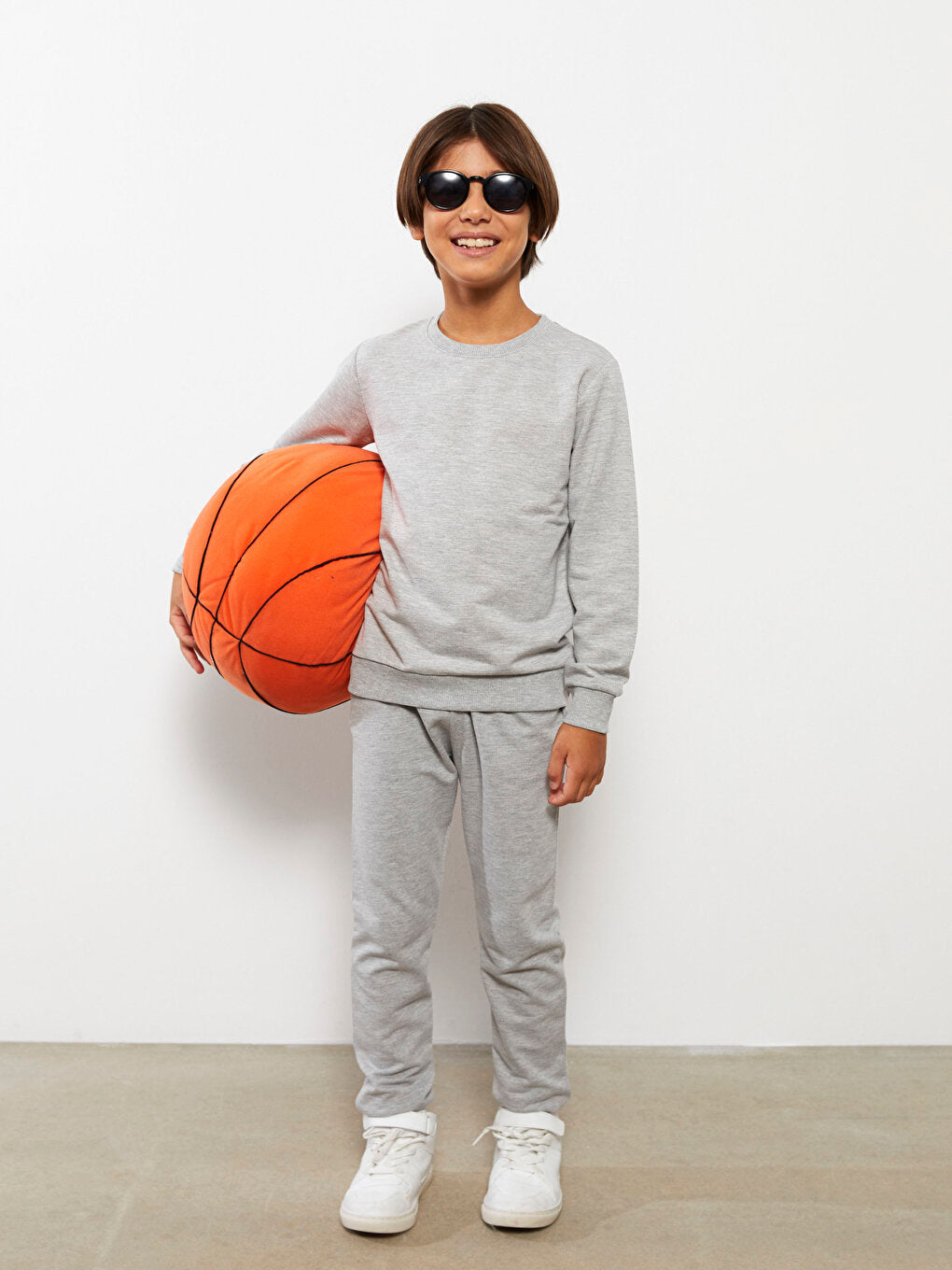 Basic Boy's Jogger Sweatpants with Elastic Waist