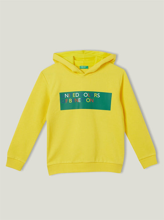 Hooded Printed Long Sleeve Girl's Sweatshirt