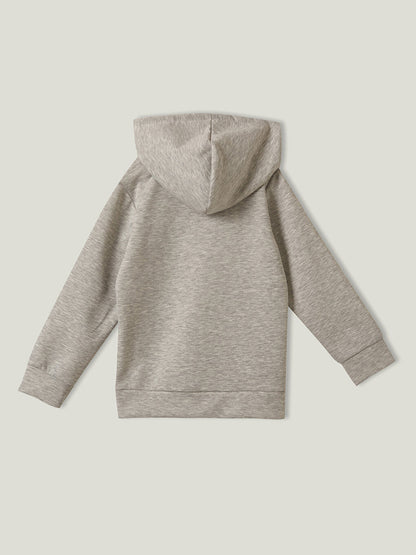 Hooded Printed Long Sleeve Girl's Sweatshirt