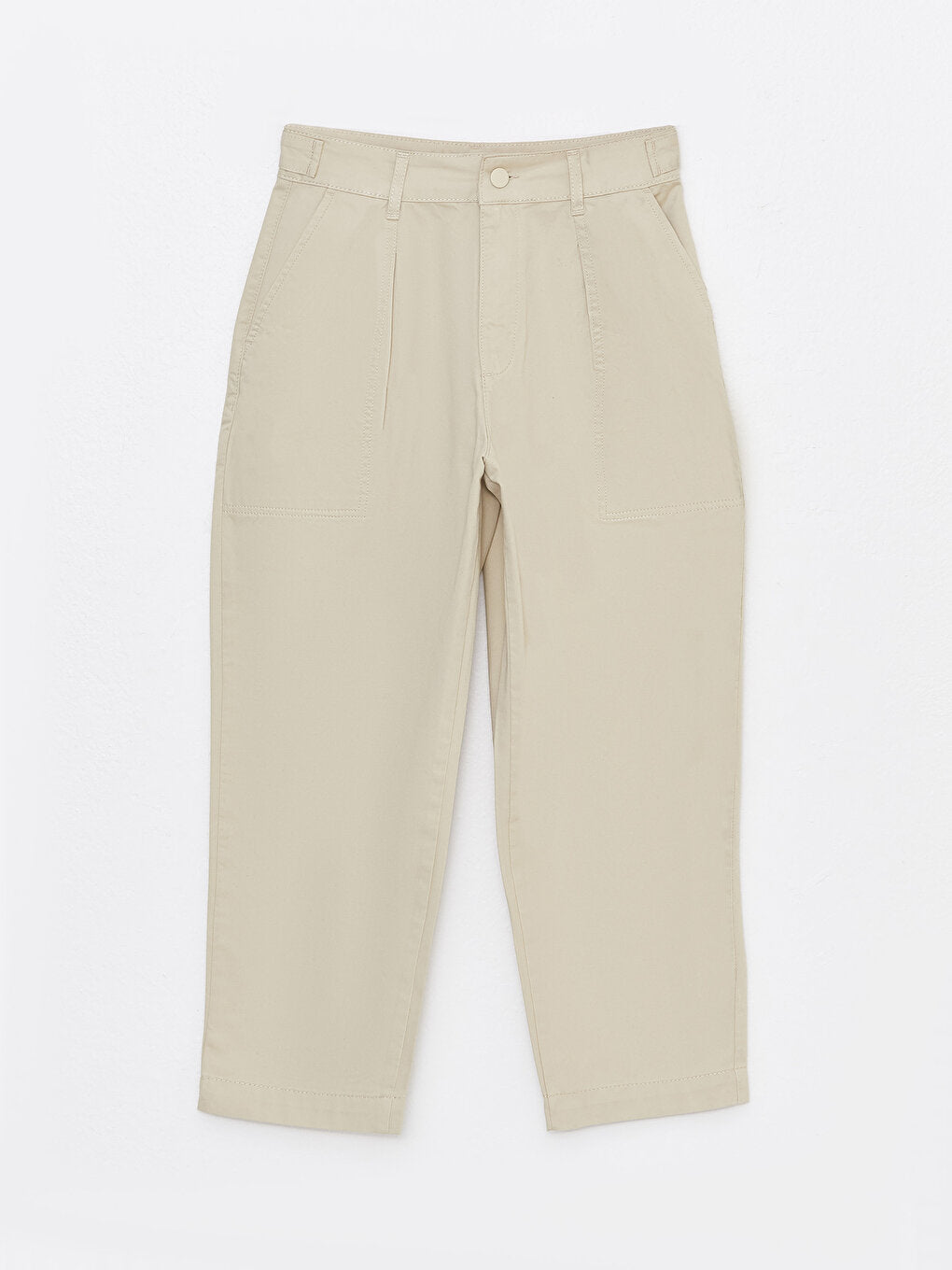 Comfortable Fit Straight Gabardine Women's Trousers