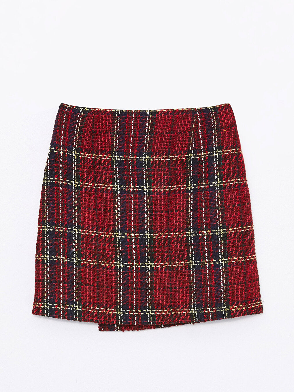 Plaid Women's Skirt with Belt Closure