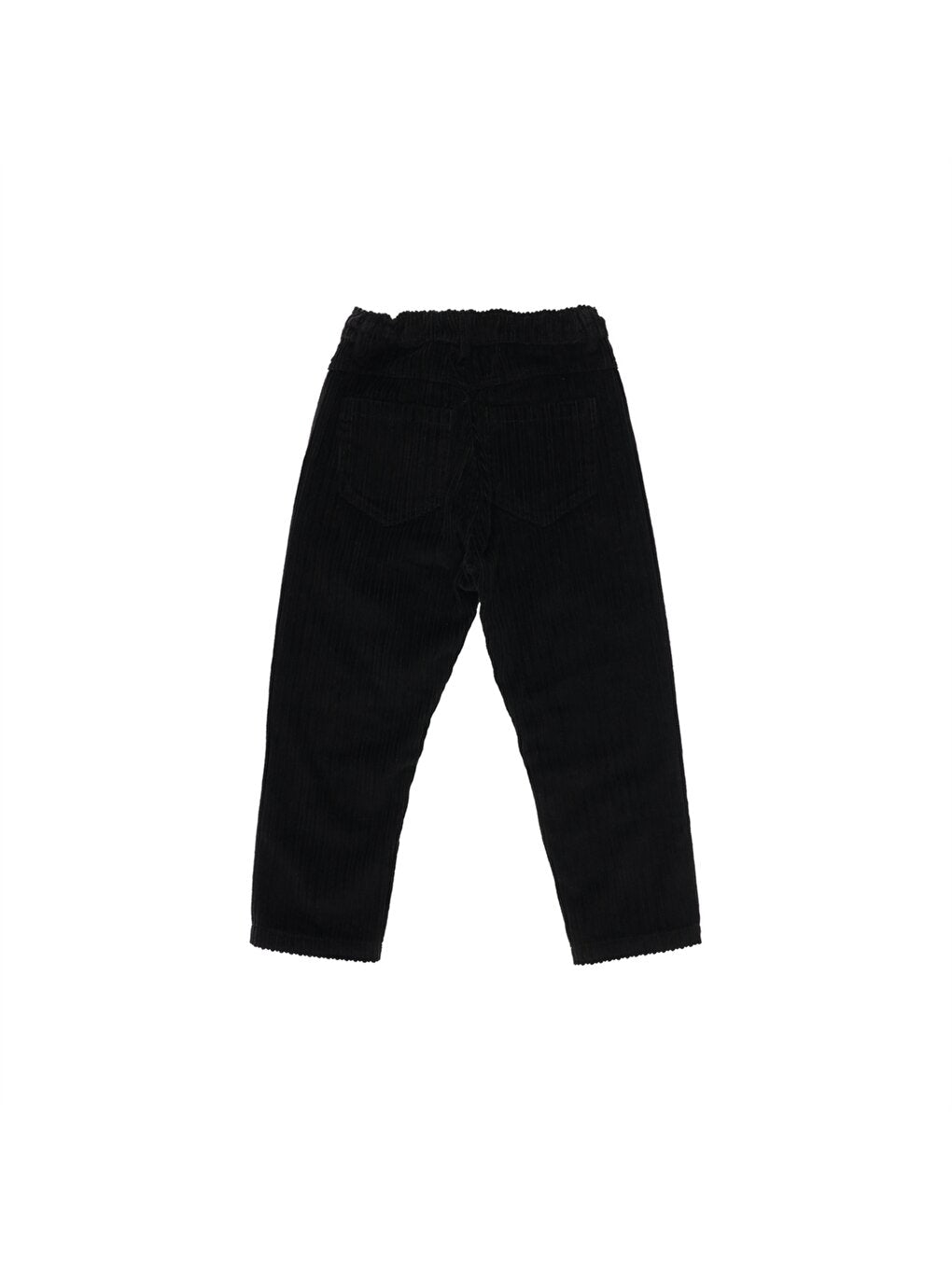 Basic Velvet Girls' Trousers with Elastic Waist