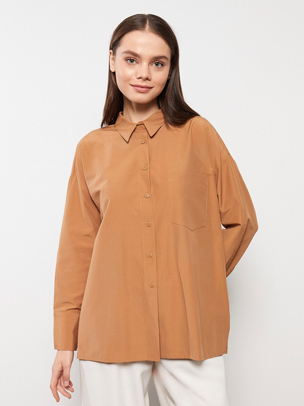 Plain Long Sleeve Women's Shirt