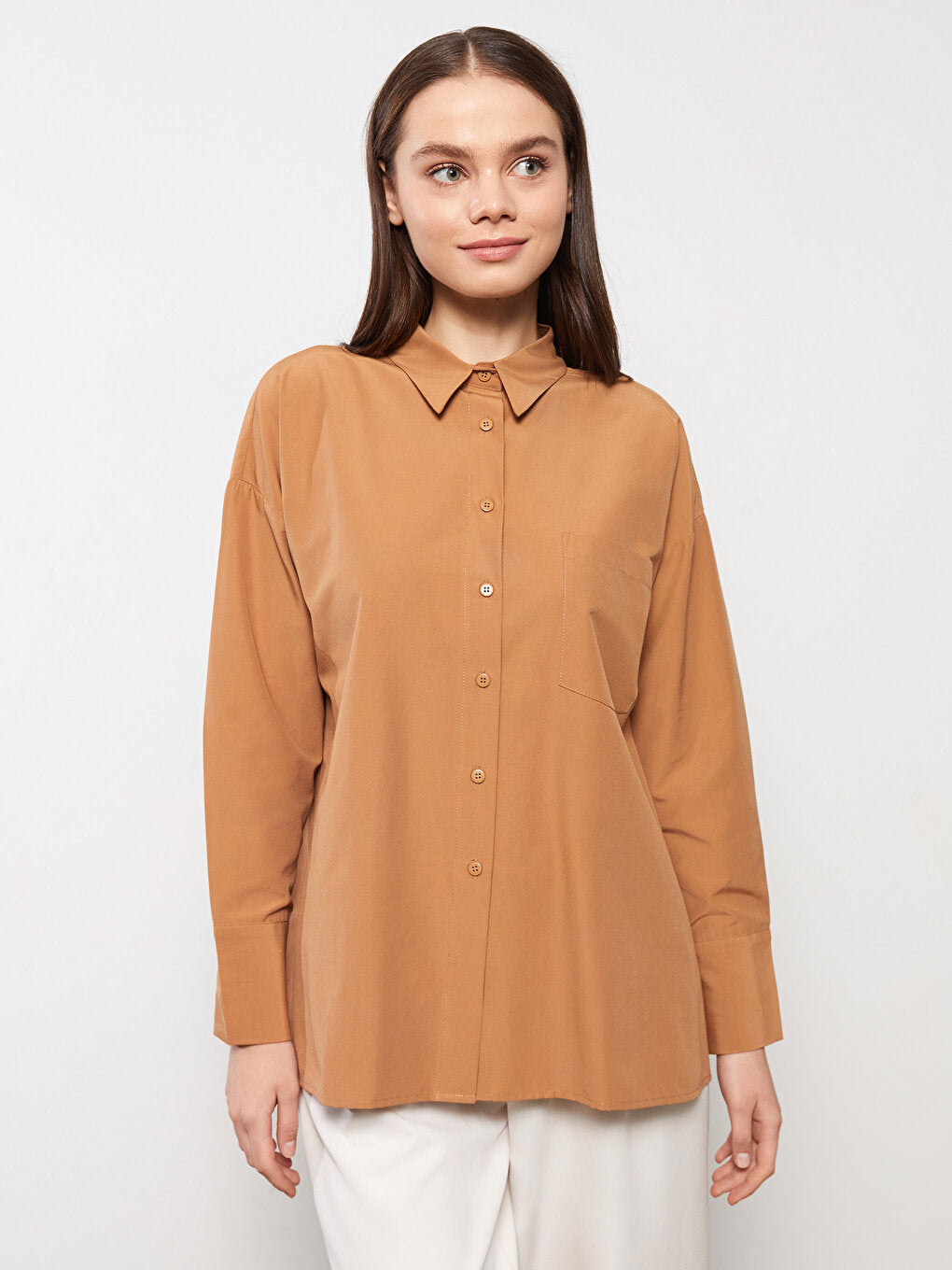 Plain Long Sleeve Women's Shirt