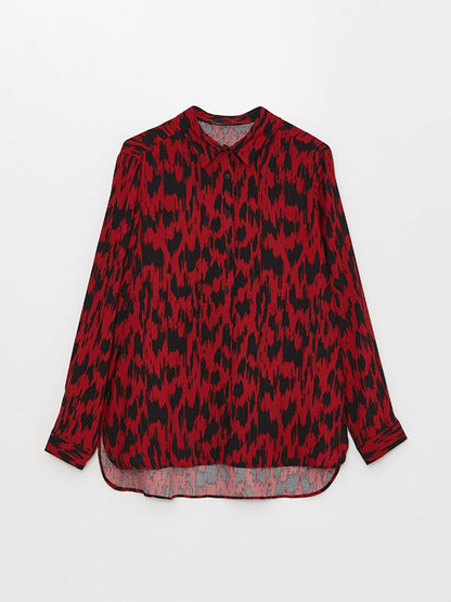 Patterned Long Sleeve Women's Shirt