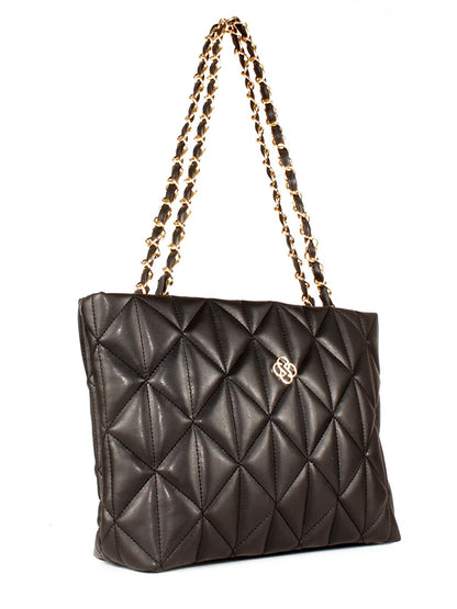 Leather Look Quilted Women's Tote Bag