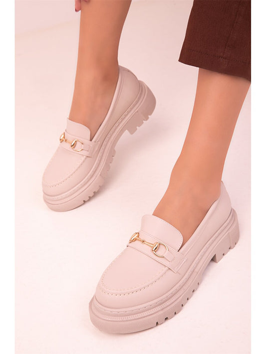 Leather Look Women's Loafer Shoes