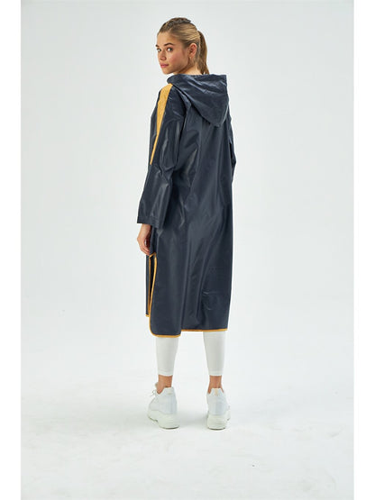 Hooded Color Block Women's Raincoat