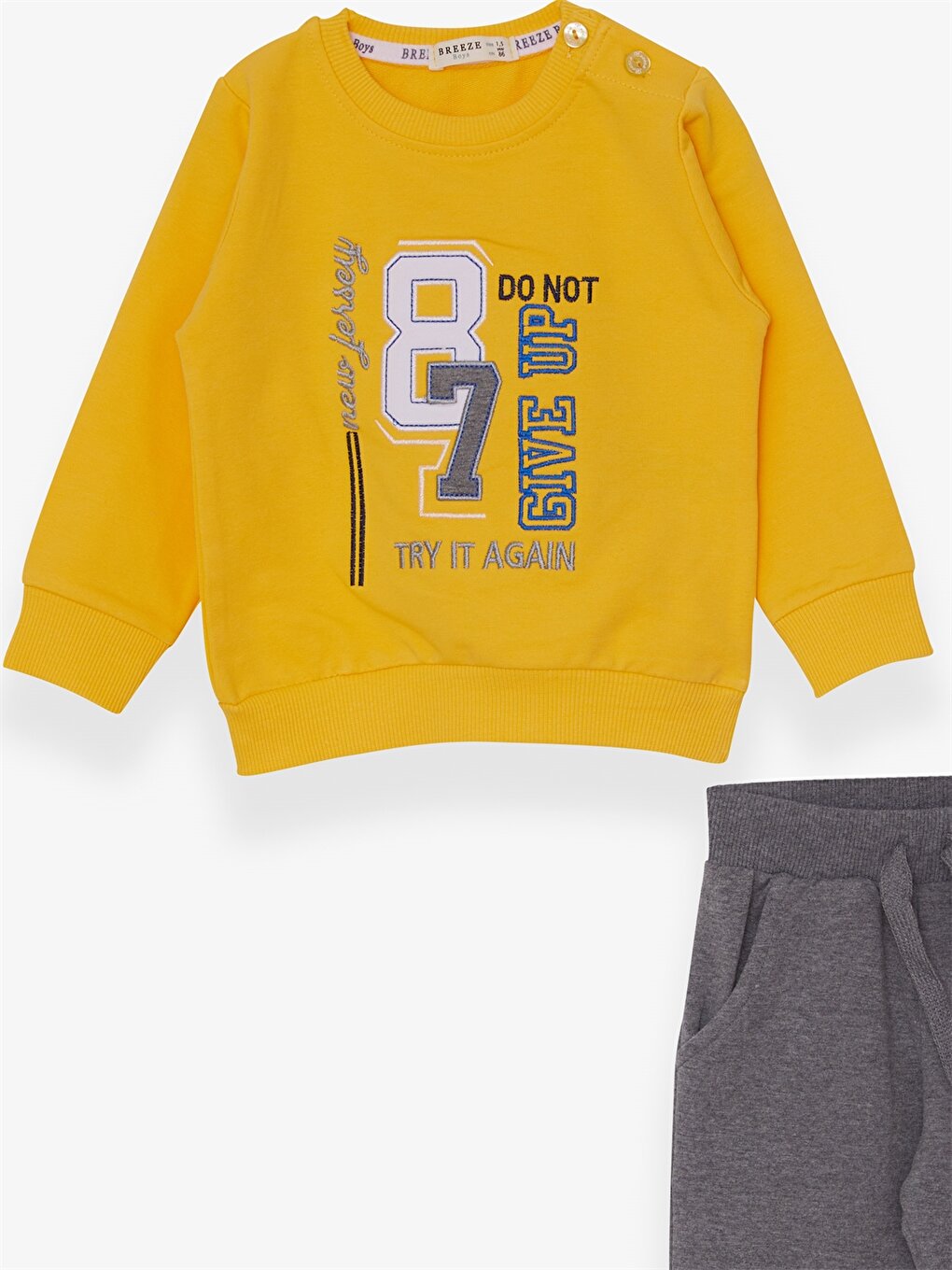 Crew Neck Long Sleeve Baby Boy 2 Piece Set