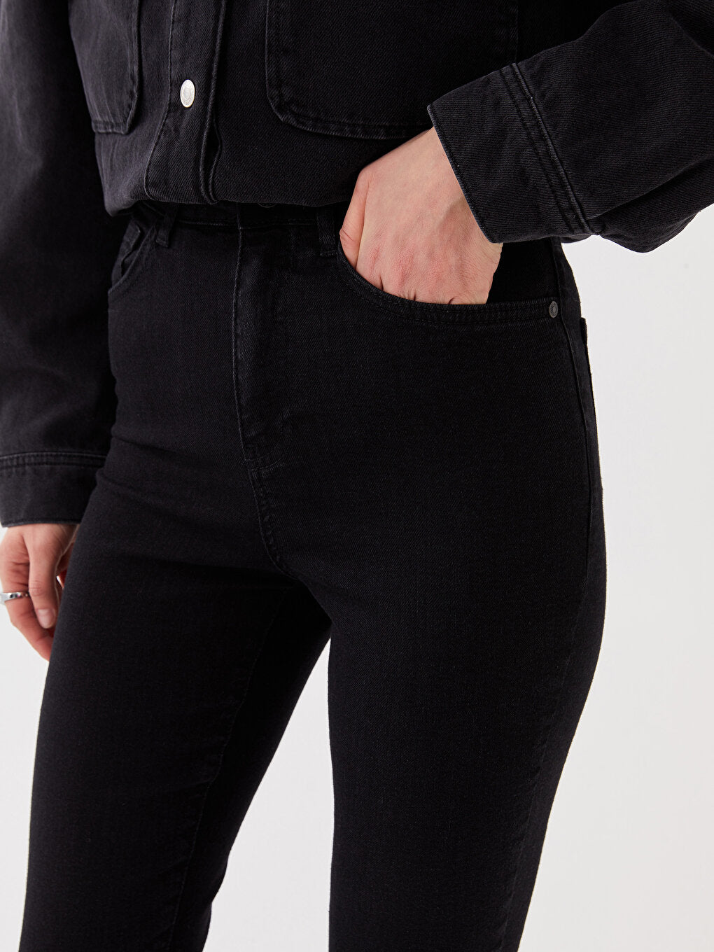 Women's Slim Fit Straight Jean Trousers