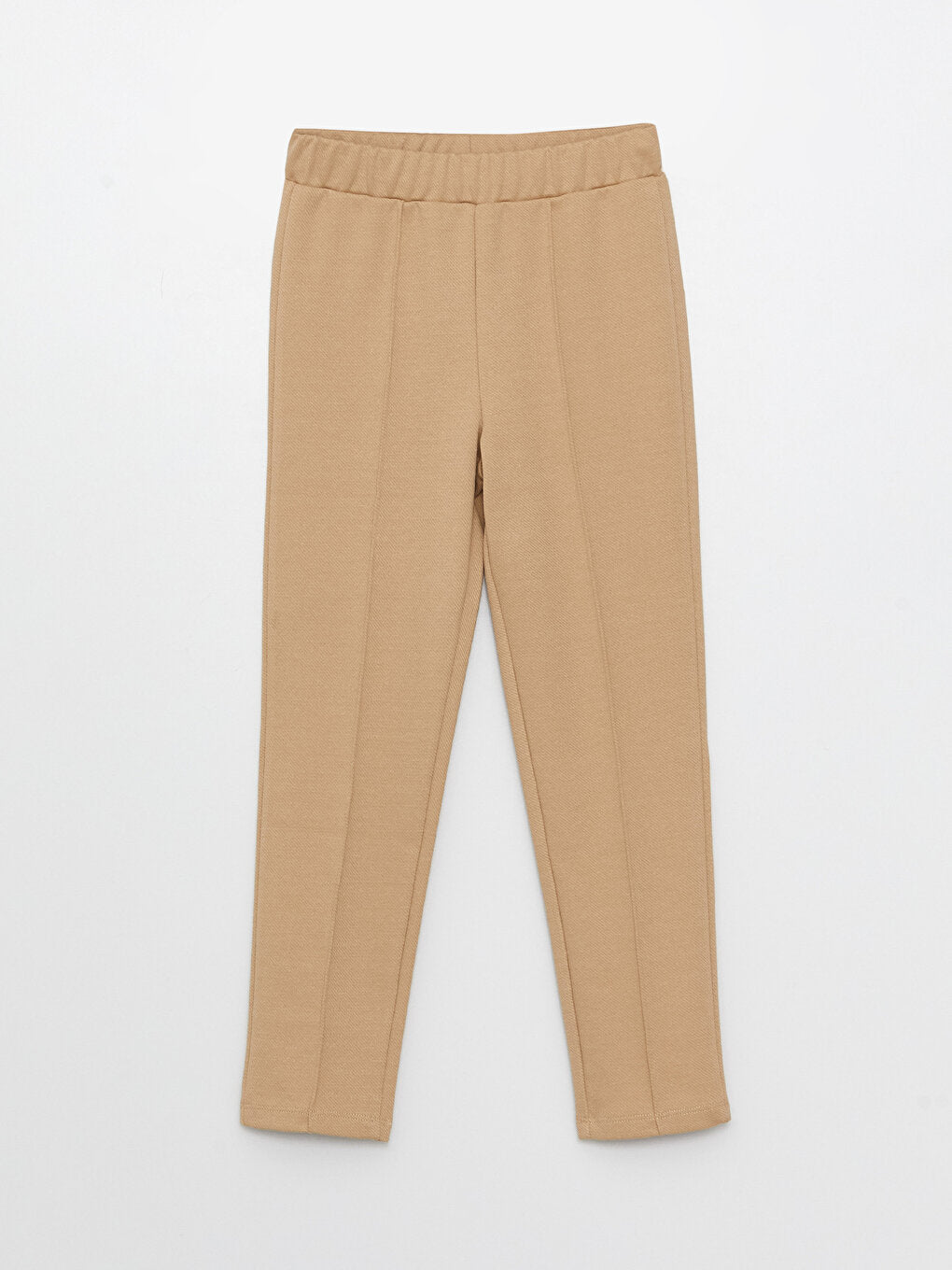 Basic Girl's Trousers with Elastic Waist