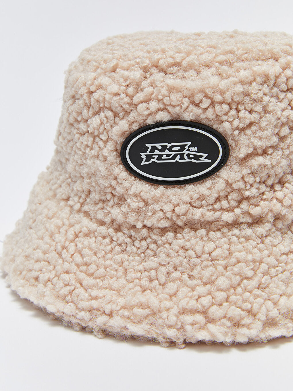 Women's Plush Bucket Hat with Label Detail