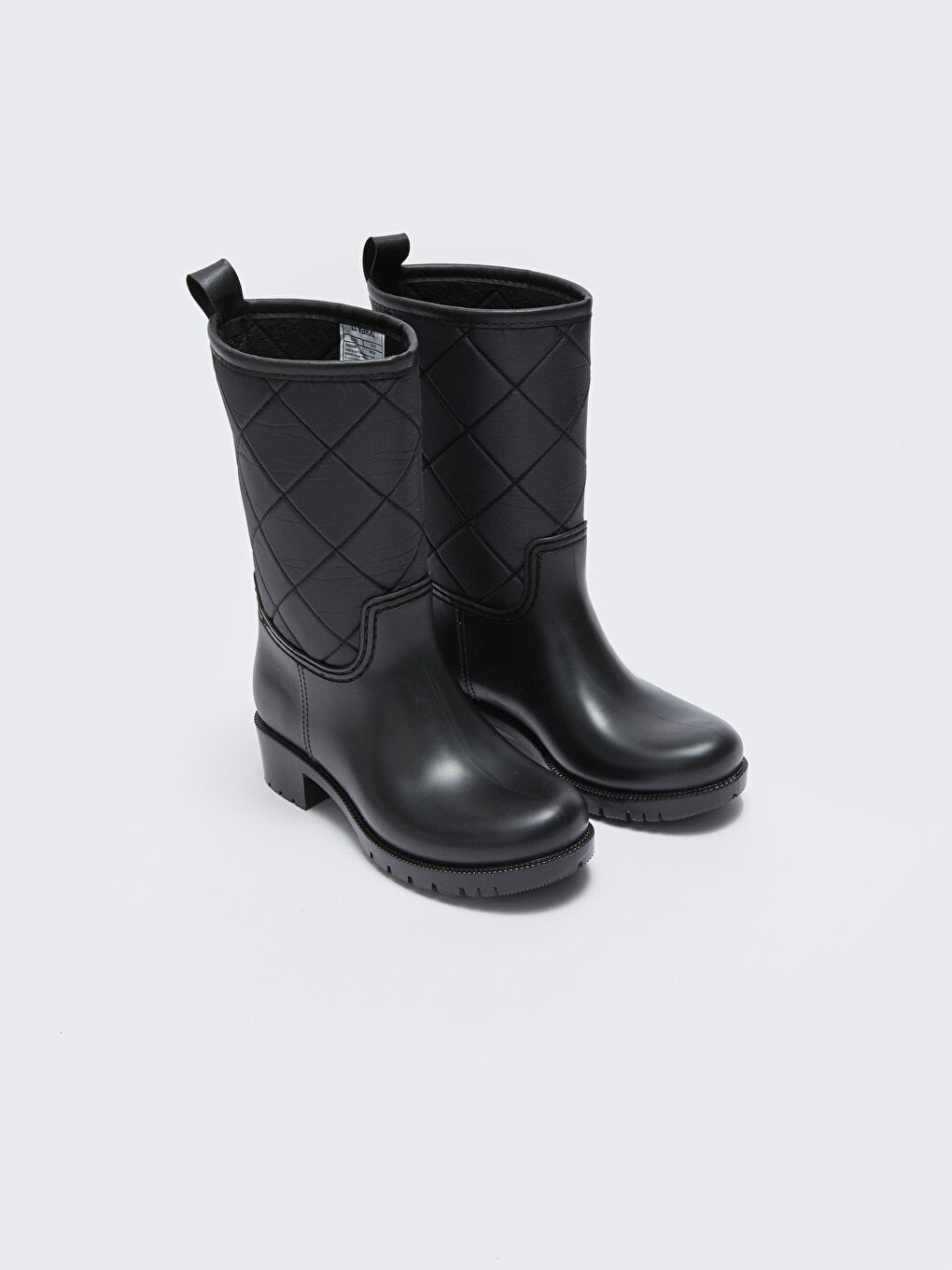 Quilted Girl's Rain Boots