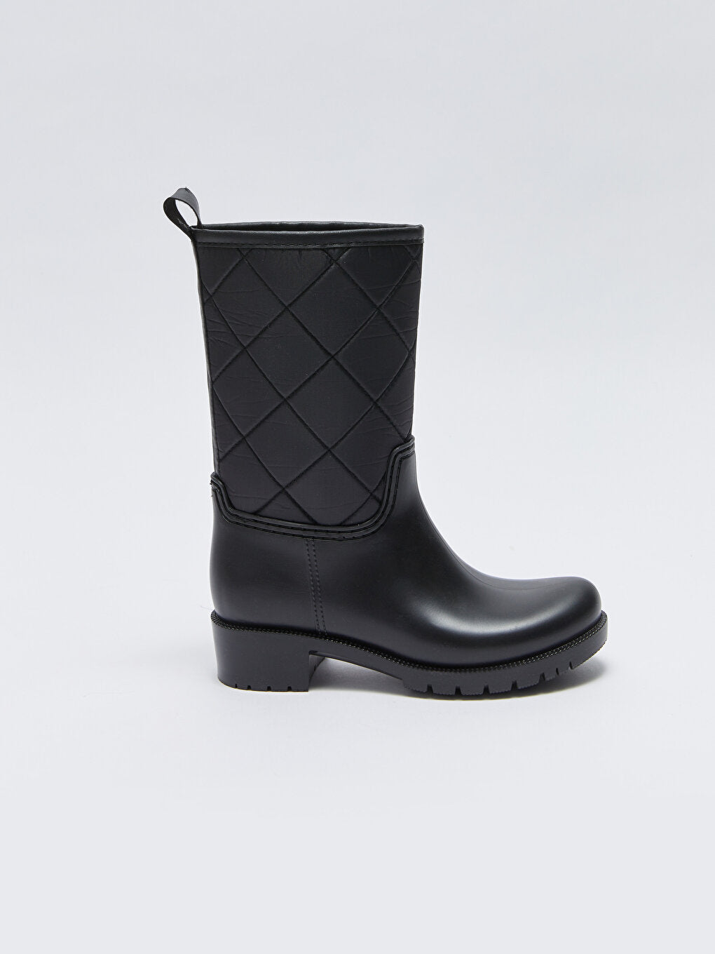 Quilted Girl's Rain Boots