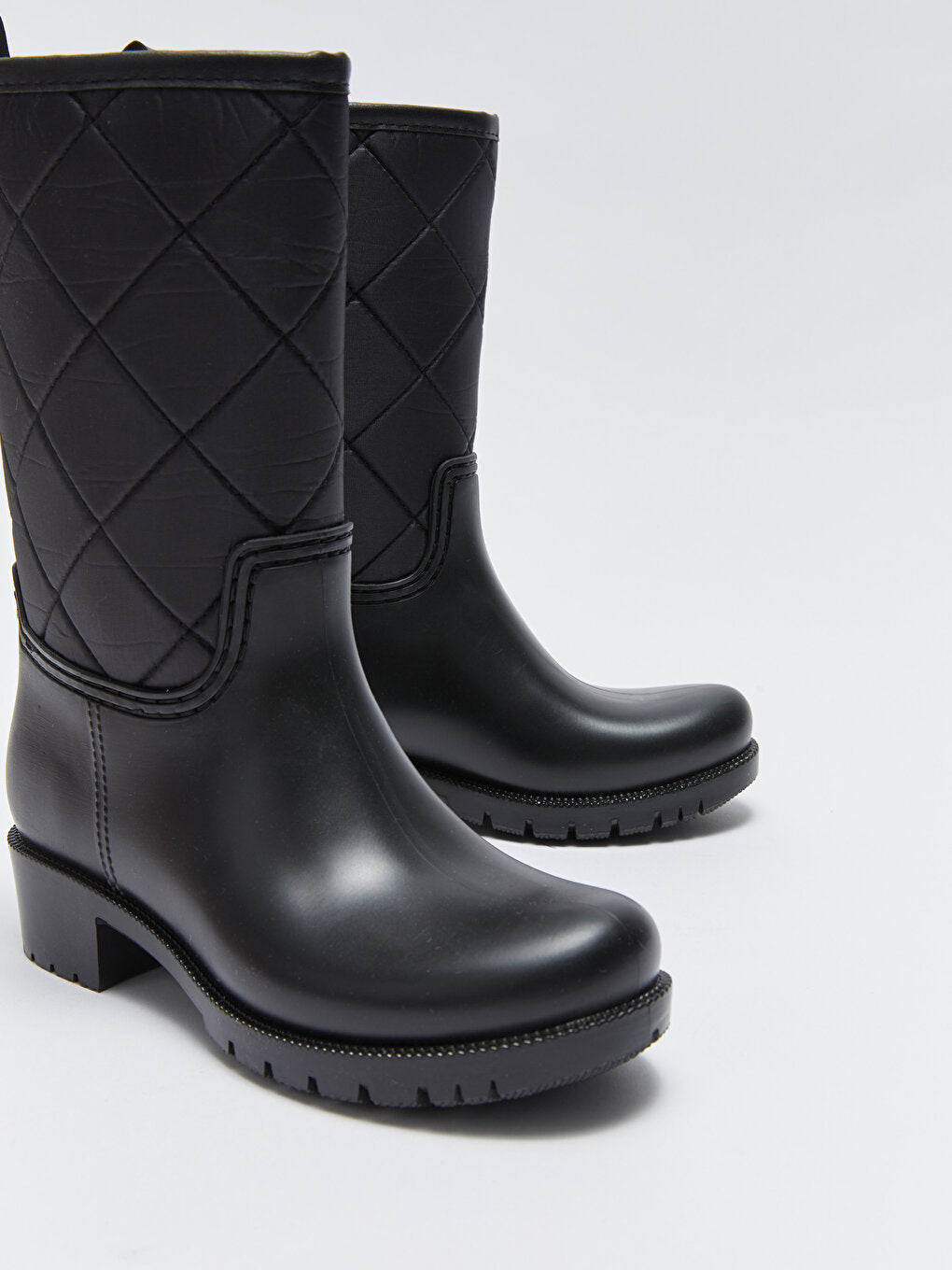 Quilted Girl's Rain Boots