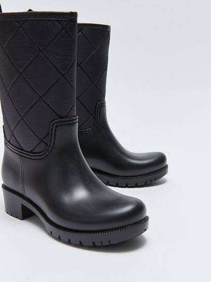 Quilted Girl's Rain Boots