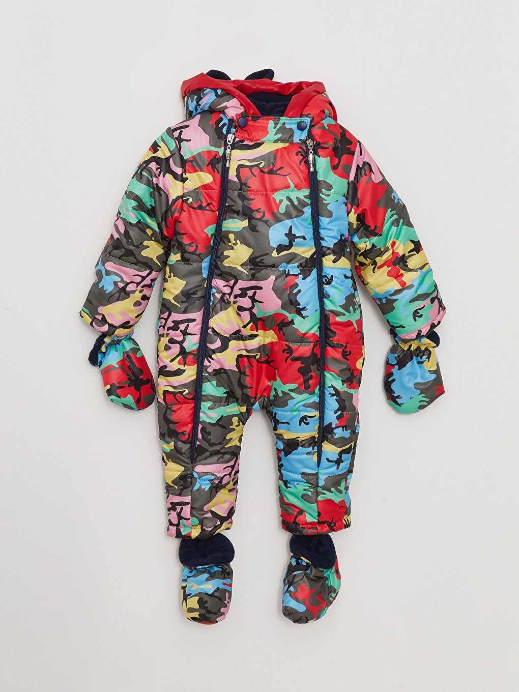 Hooded Long Sleeve Printed Baby Boy Astronaut Coat