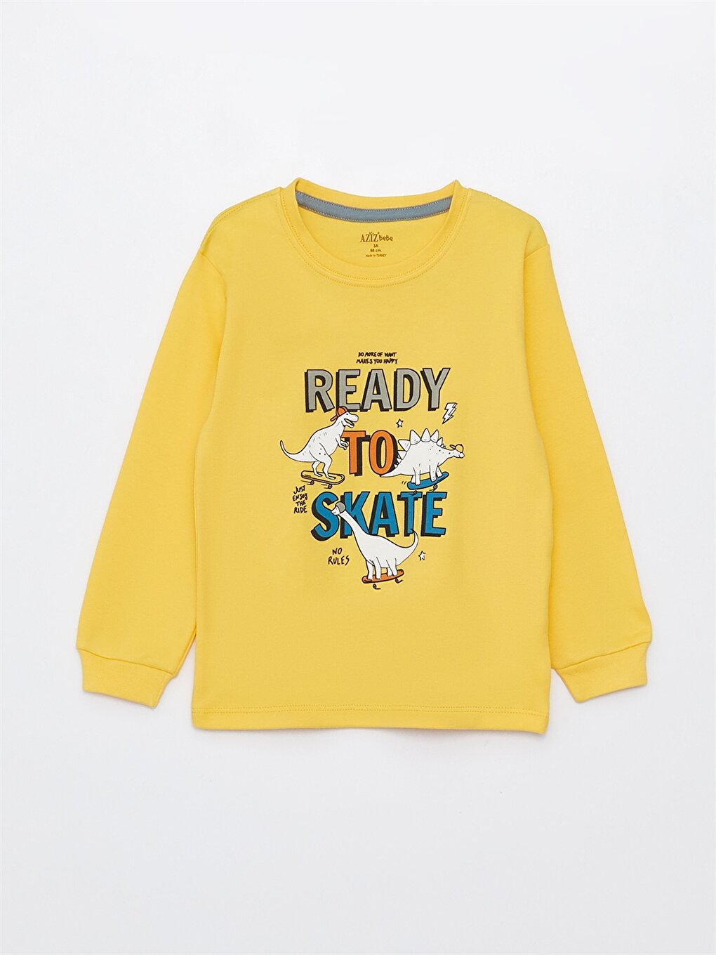 Crew Neck Long Sleeve Printed Baby Boy Sweatshirt and Tracksuit Bottom 2-Piece Set