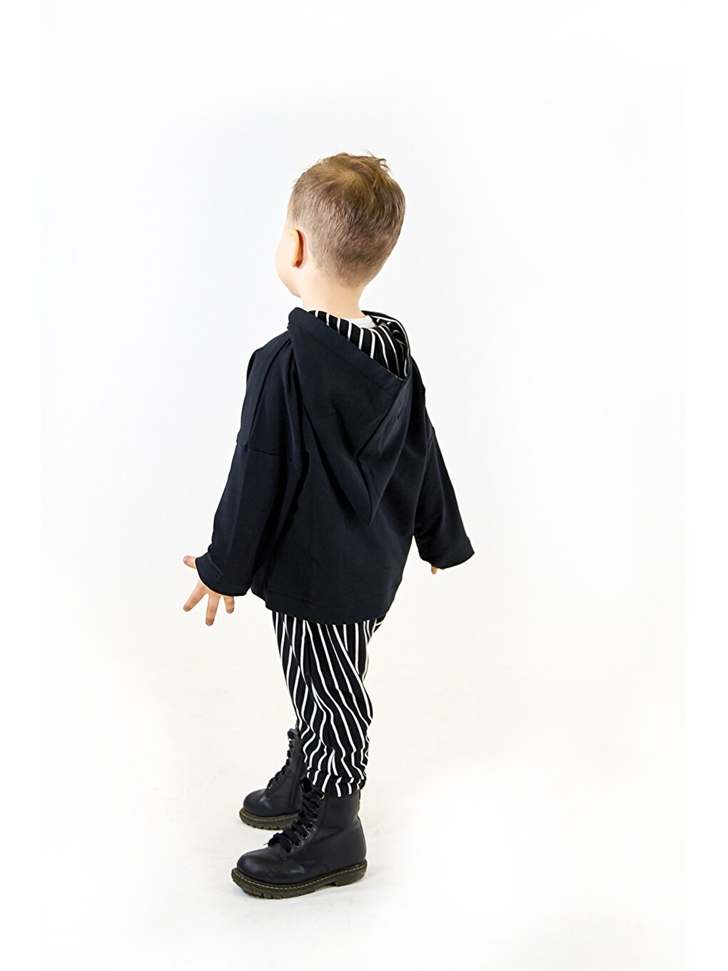 Hooded Long Sleeve Baby Boy Sweatshirt and Harem Pants 2-Piece Set