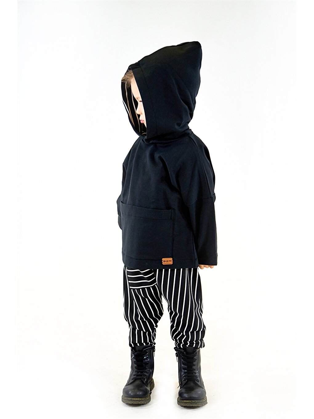 Hooded Long Sleeve Baby Boy Sweatshirt and Harem Pants 2-Piece Set