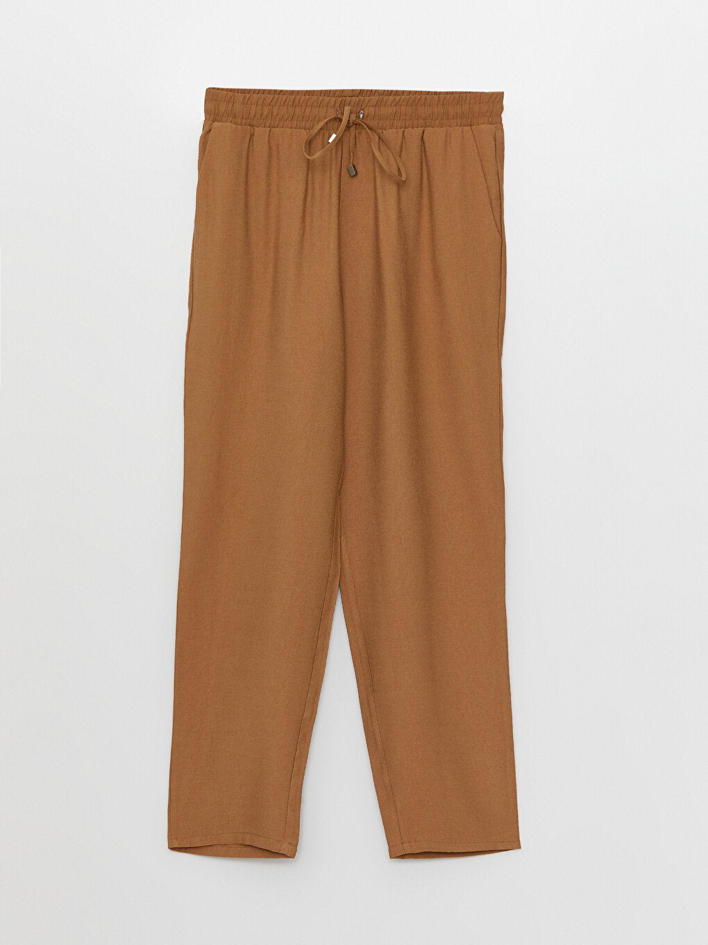 Carrot Cut Women's Trousers with Elastic Waist