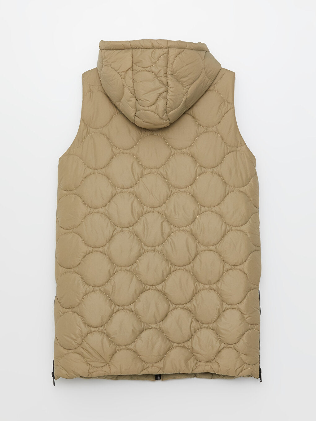 Hooded Self-Patterned Women's Vest