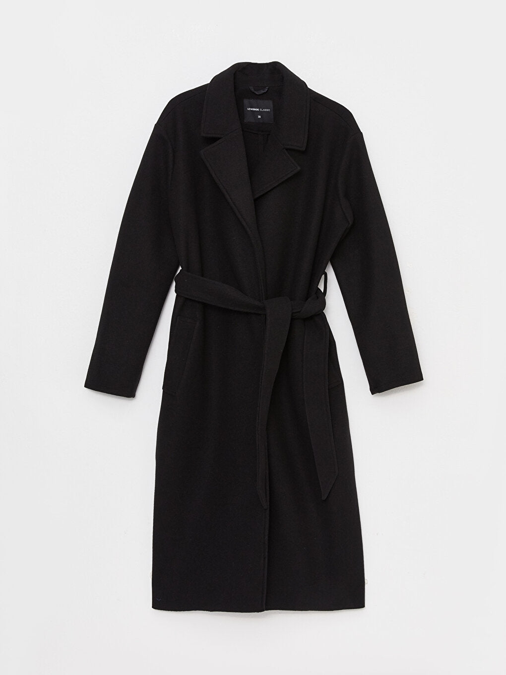 Women's Jacket Collar Plain Cashmere Coat