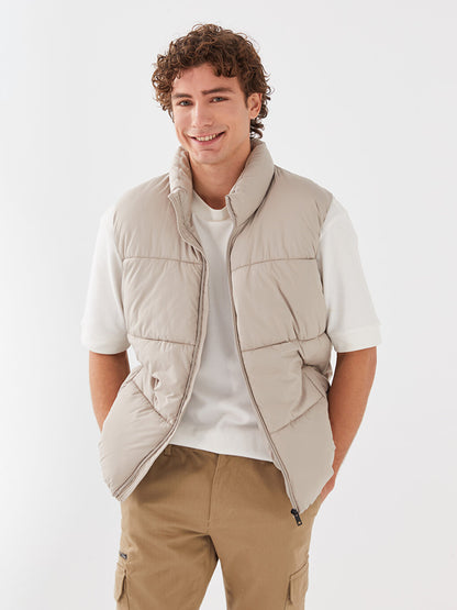 Standard Mold Stand Collar Men's Puffer Vest