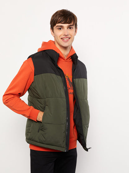 Standard Mold Stand Collar Men's Puffer Vest