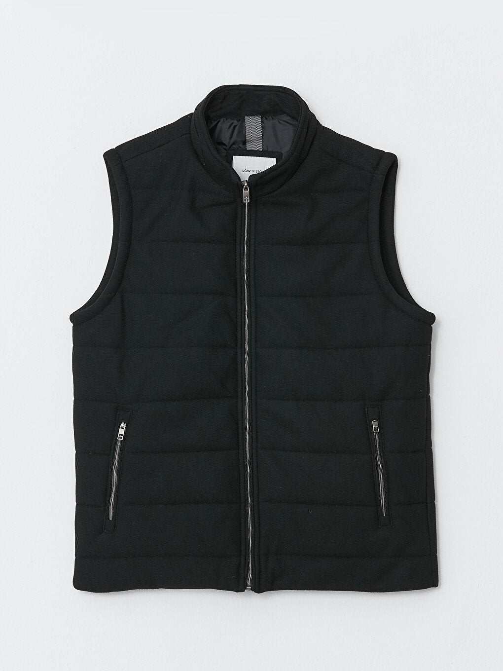 Slim Fit Stand Collar Men's Vest