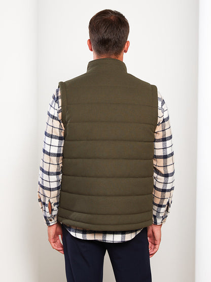 Slim Fit Stand-up Collar Men's Vest