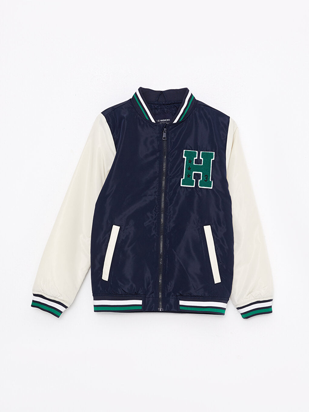 College Collar Embroidered Boy's Coat