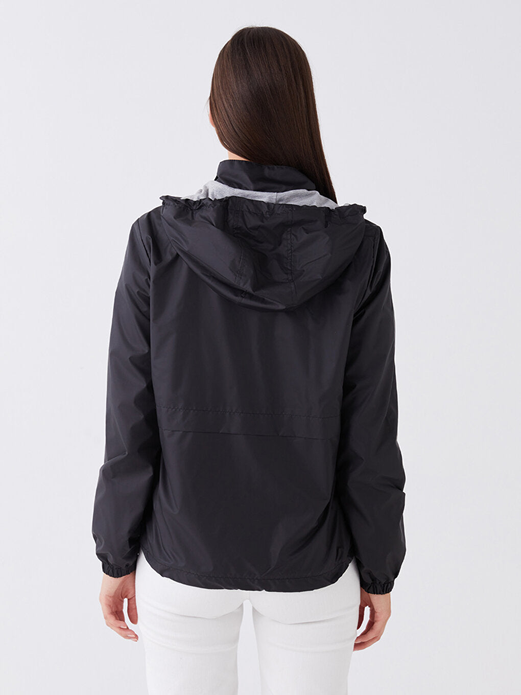 Women's Hooded Plain Raincoat