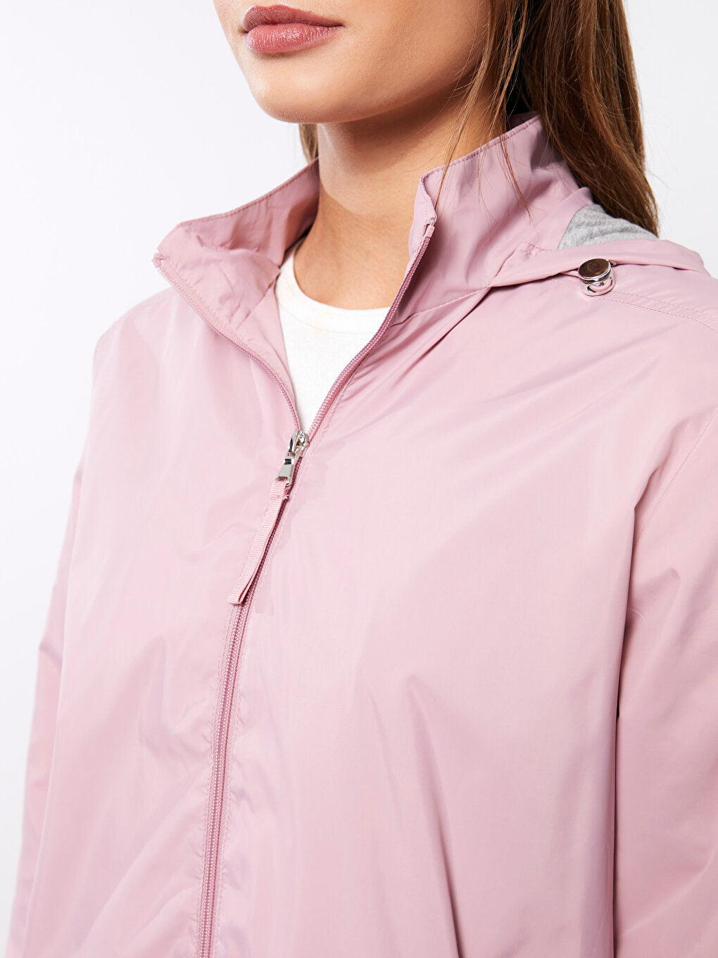 Women's Hooded Plain Raincoat