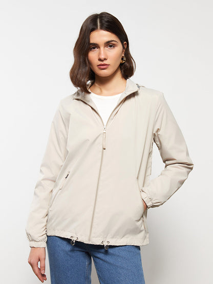 Women's Hooded Plain Raincoat