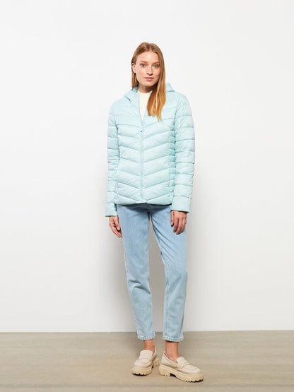 Women's Hooded Plain Puffer Coat