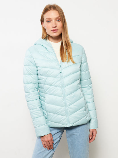 Women's Hooded Plain Puffer Coat