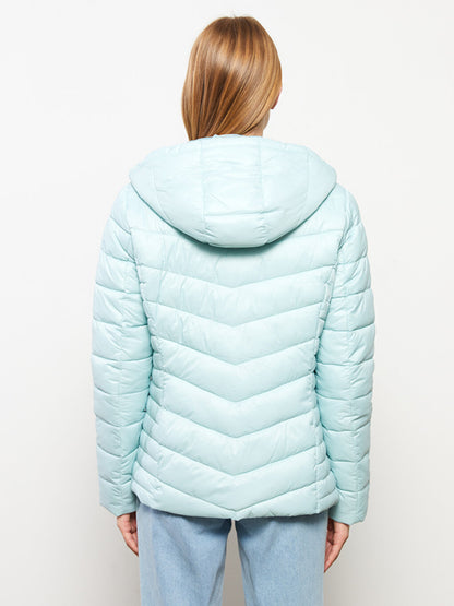 Women's Hooded Plain Puffer Coat