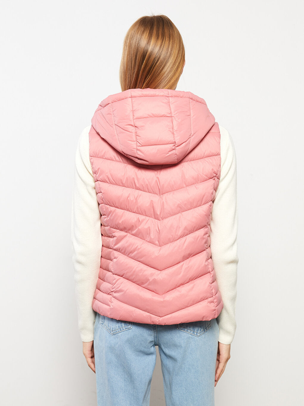 Women's Hooded Plain Puffer Vest