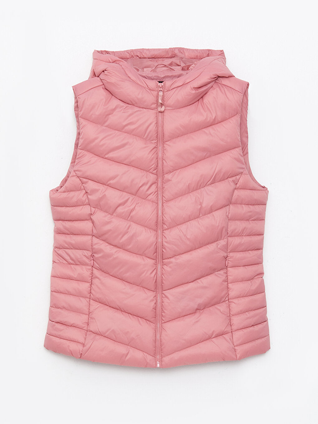 Women's Hooded Plain Puffer Vest