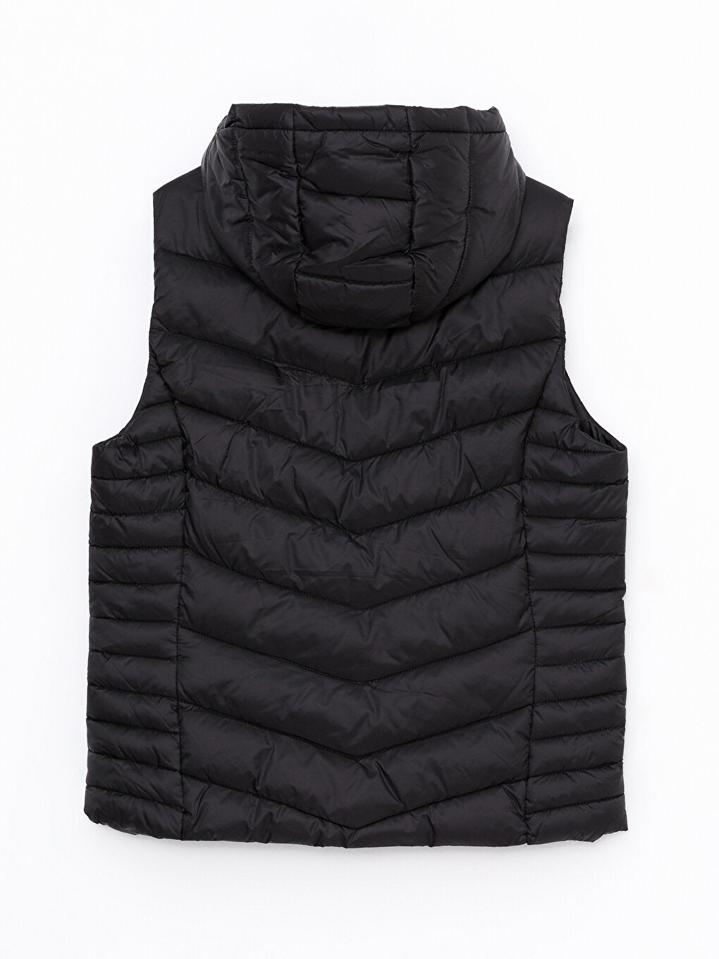 Women's Hooded Plain Puffer Vest