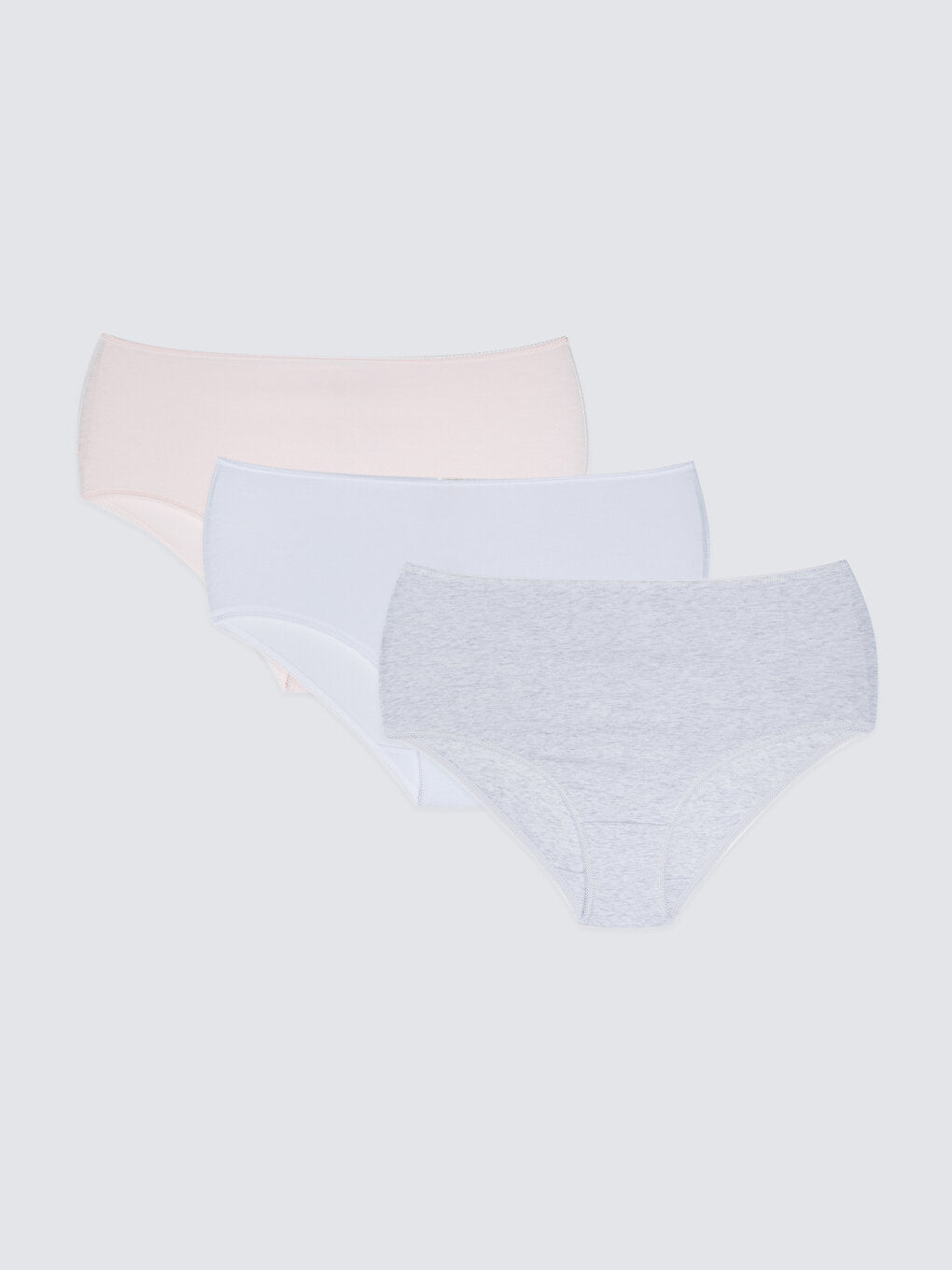 High Waist Plain Panties 3 Pack