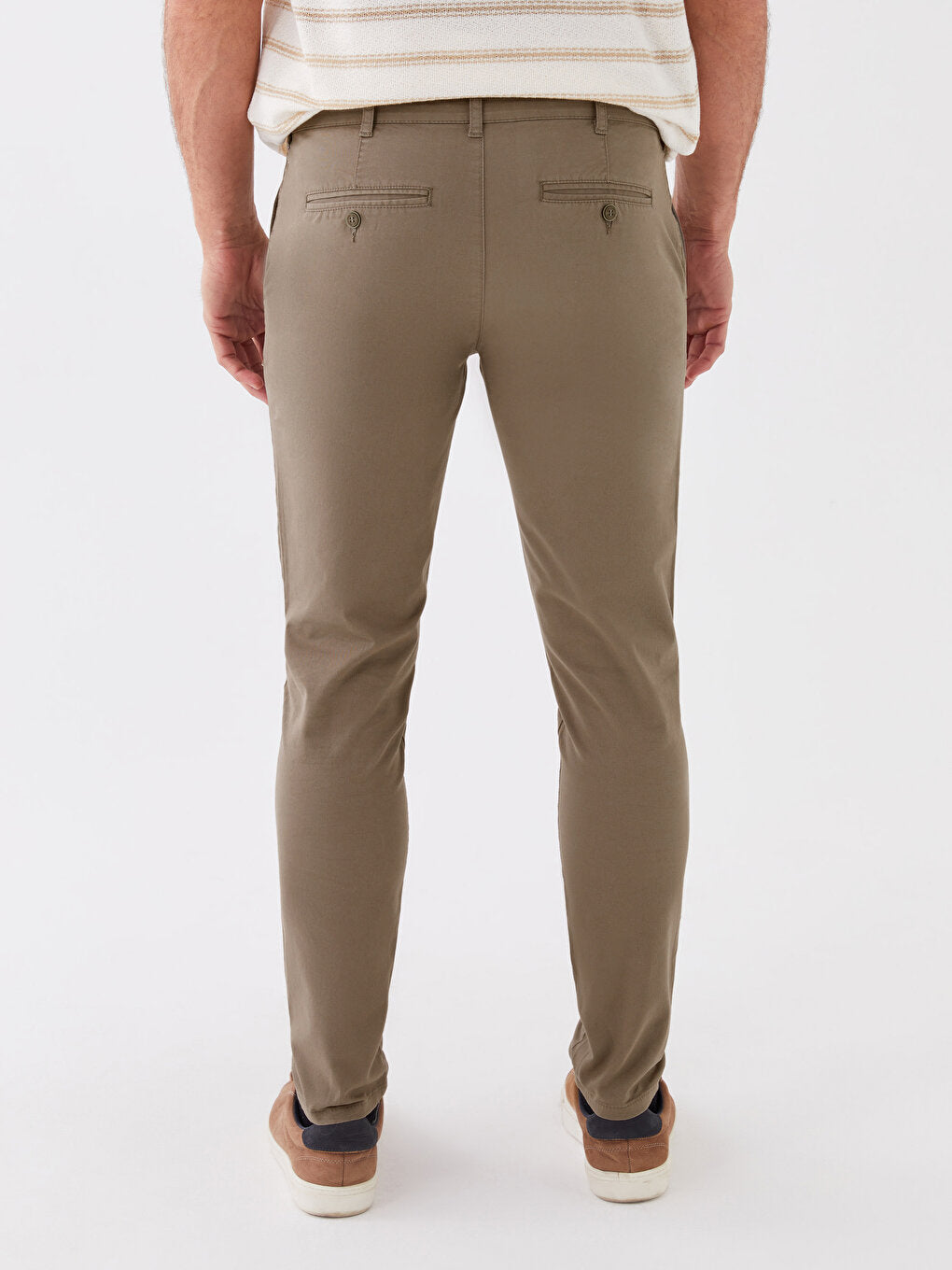 Slim Fit Gabardine Men's Chino Trousers